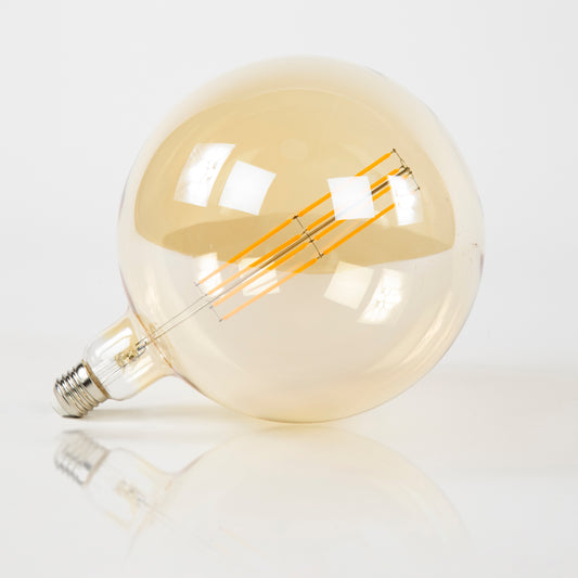 Leuchtmittel – led – 20×20×28 cm – Amberfarbenes Glas | Modell N0560