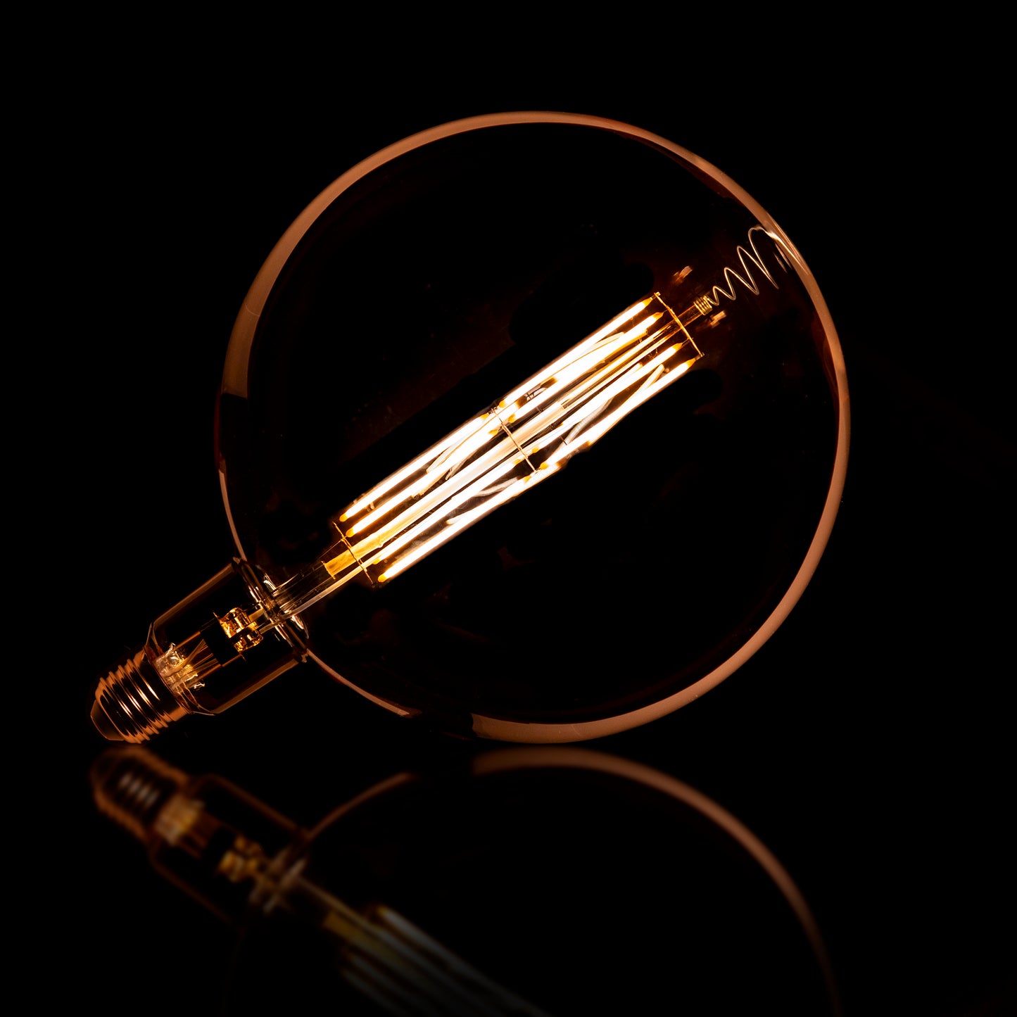 Leuchtmittel – led – 20×20×28 cm – Amberfarbenes Glas | Modell N0560