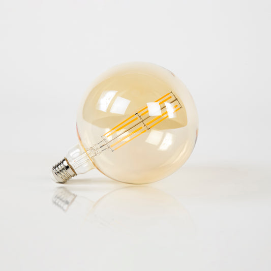 Leuchtmittel – led – 15×15×16 cm – Amberfarbenes Glas | Modell N0561