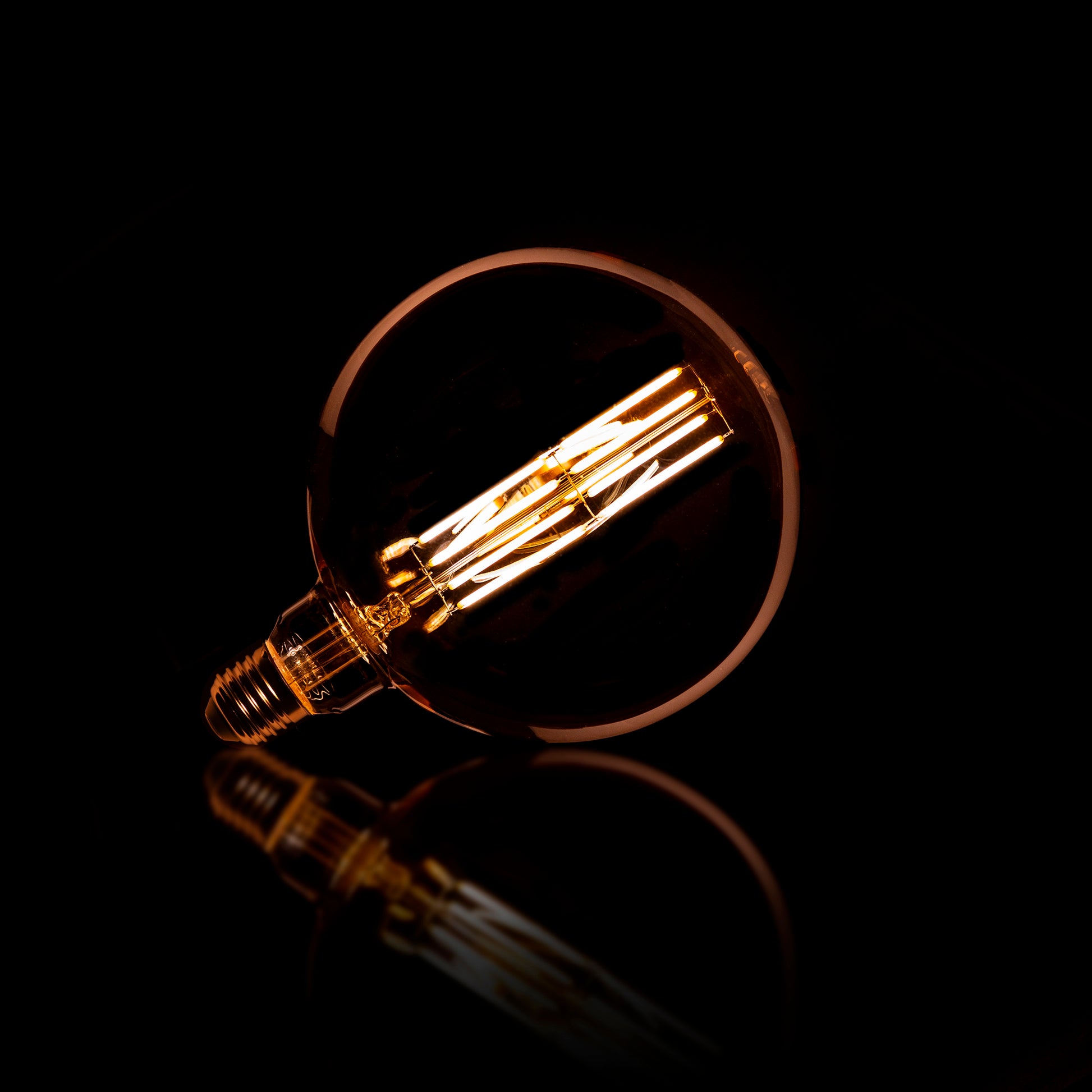 Leuchtmittel – led – 15×15×16 cm – Amberfarbenes Glas | Modell N0561