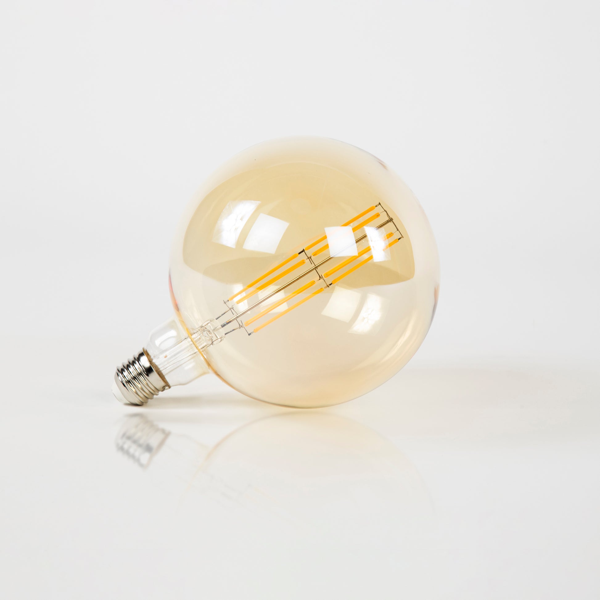 Leuchtmittel – led – 15×15×16 cm – Amberfarbenes Glas | Modell N0561