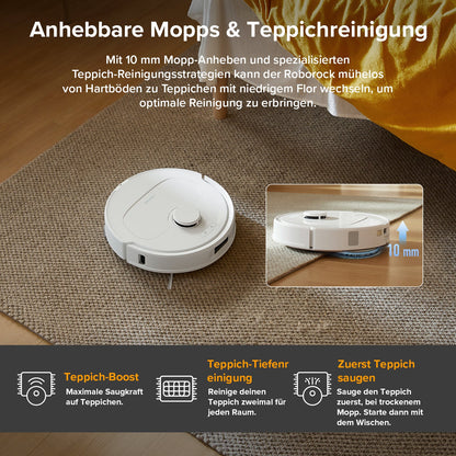 Roborock QV 35A Saugroboter Set (verbessert von Qrevo S) mit Multifunktionsdock (mit Staubsaugerbeutel*2 Stück)