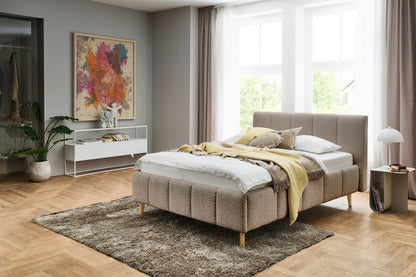 Polsterbett Alva – cappuccino Nr. 04 – 140x200 cm – Produktbild