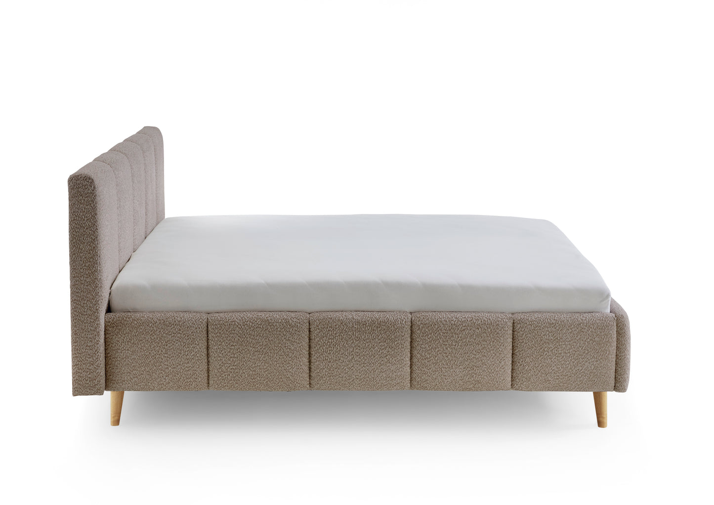 Polsterbett Alva – cappuccino Nr. 04 – 140x200 cm – Seitenansicht