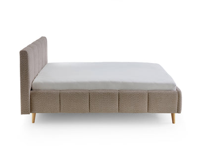 Polsterbett Alva – cappuccino Nr. 04 – 140x200 cm – Seitenansicht
