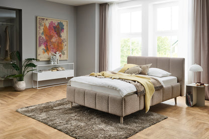 Polsterbett Alva – cappuccino Nr. 04 – 140x200 cm – Produktbild
