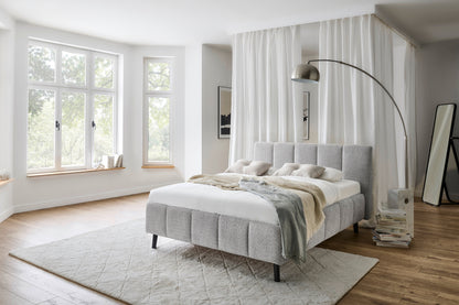 Polsterbett Alva – silver Nr. 15 – 140 × 200 cm – Produktbild