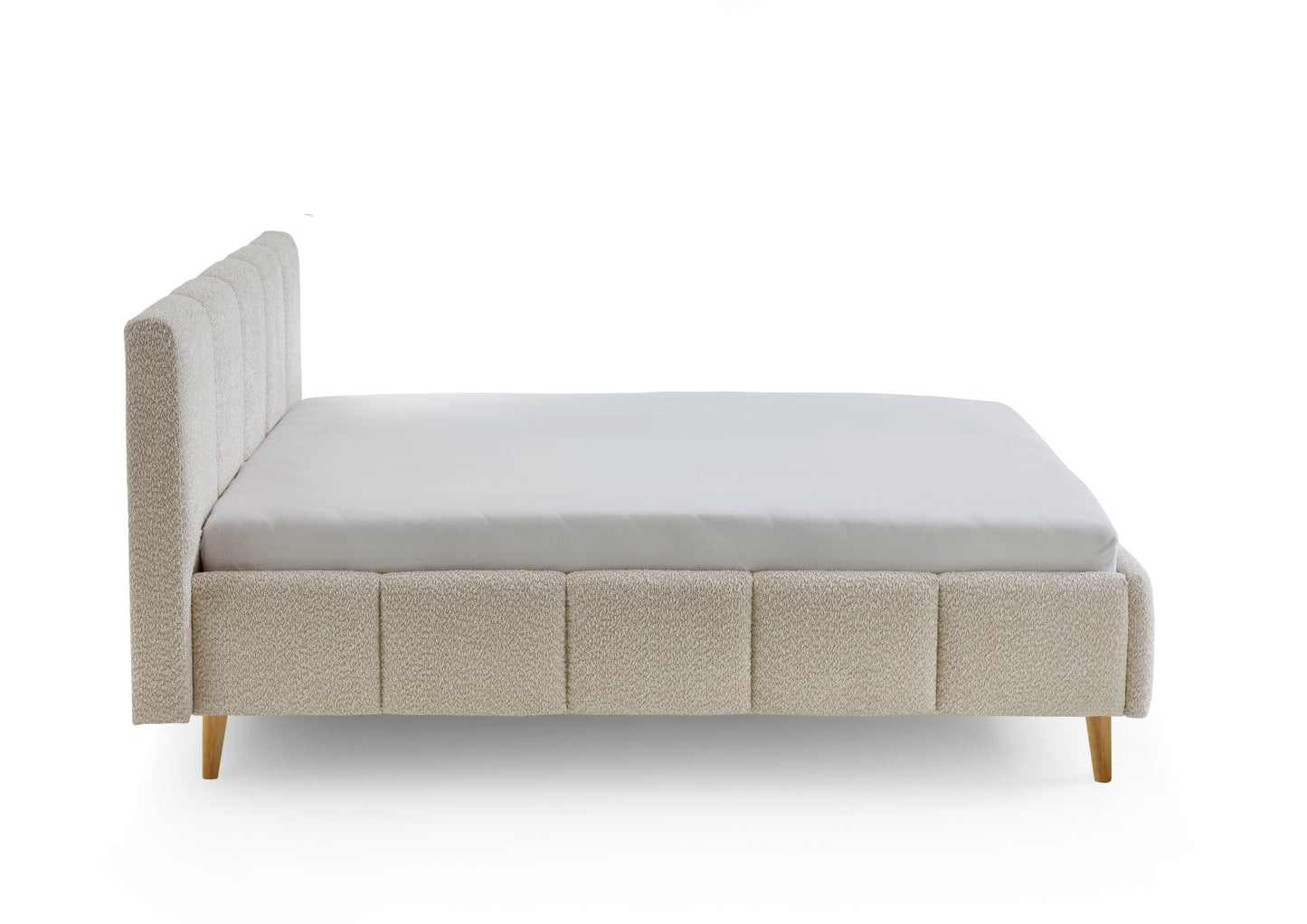 Polsterbett Alva – cream Nr. 20 – 140x200 cm – Seitenansicht