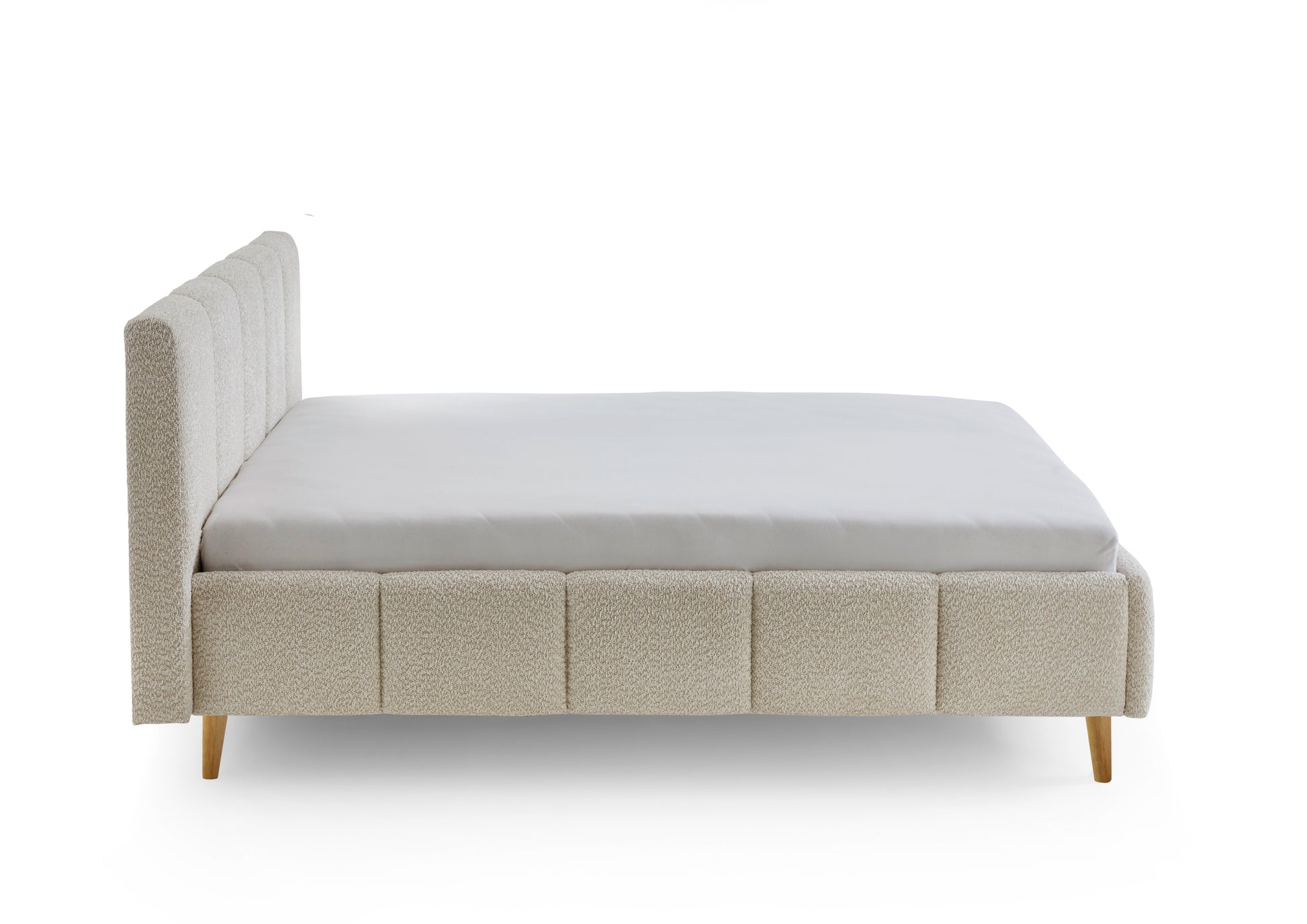 Polsterbett Alva – cream Nr. 20 – 140x200 cm – Seitenansicht