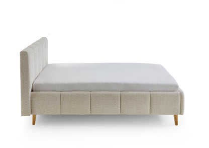 Polsterbett Alva – cream Nr. 20 – 140x200 cm – Seitenansicht