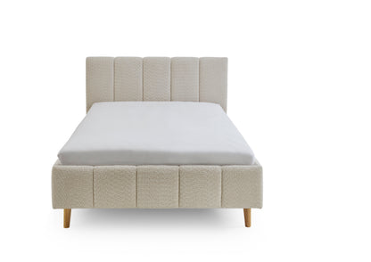 Polsterbett Alva – cream Nr. 20 – 140x200 cm – Frontalansicht