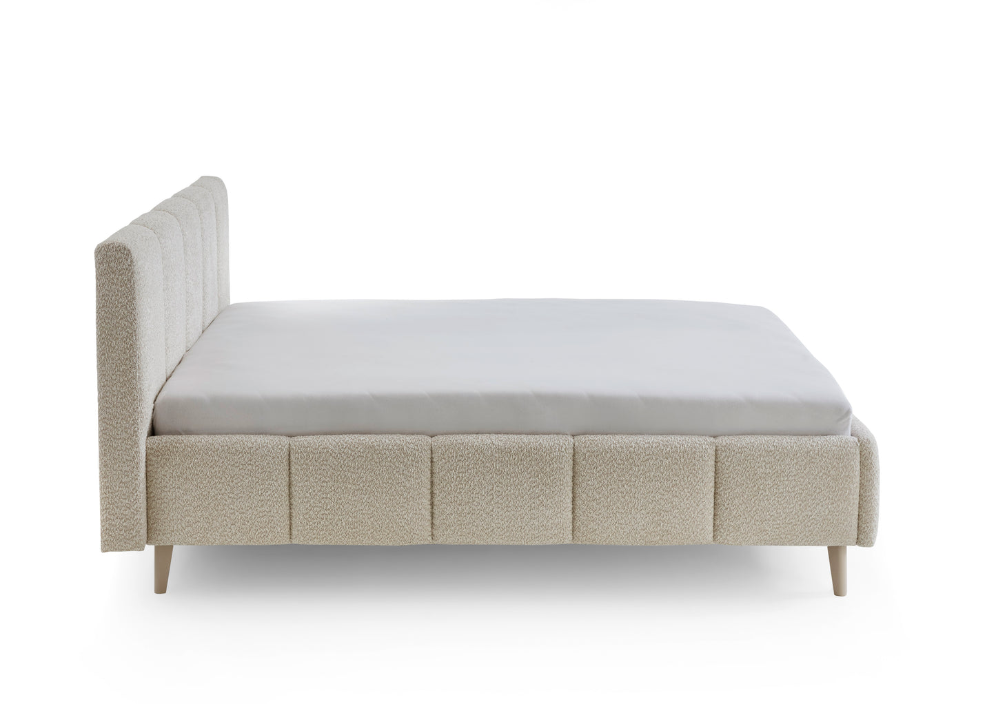 Polsterbett Alva – cream Nr. 20 – 140x200 cm – Seitenansicht
