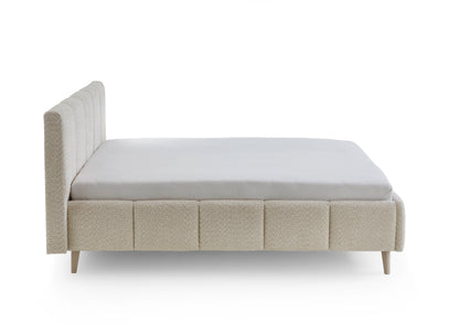 Polsterbett Alva – cream Nr. 20 – 140x200 cm – Seitenansicht