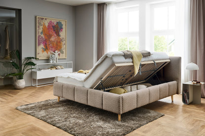 Polsterbett Alva inkl. Bettkasten von meise.möbel – cappuccino Nr. 04 – 160x200 cm – Bettkasten / Funktion