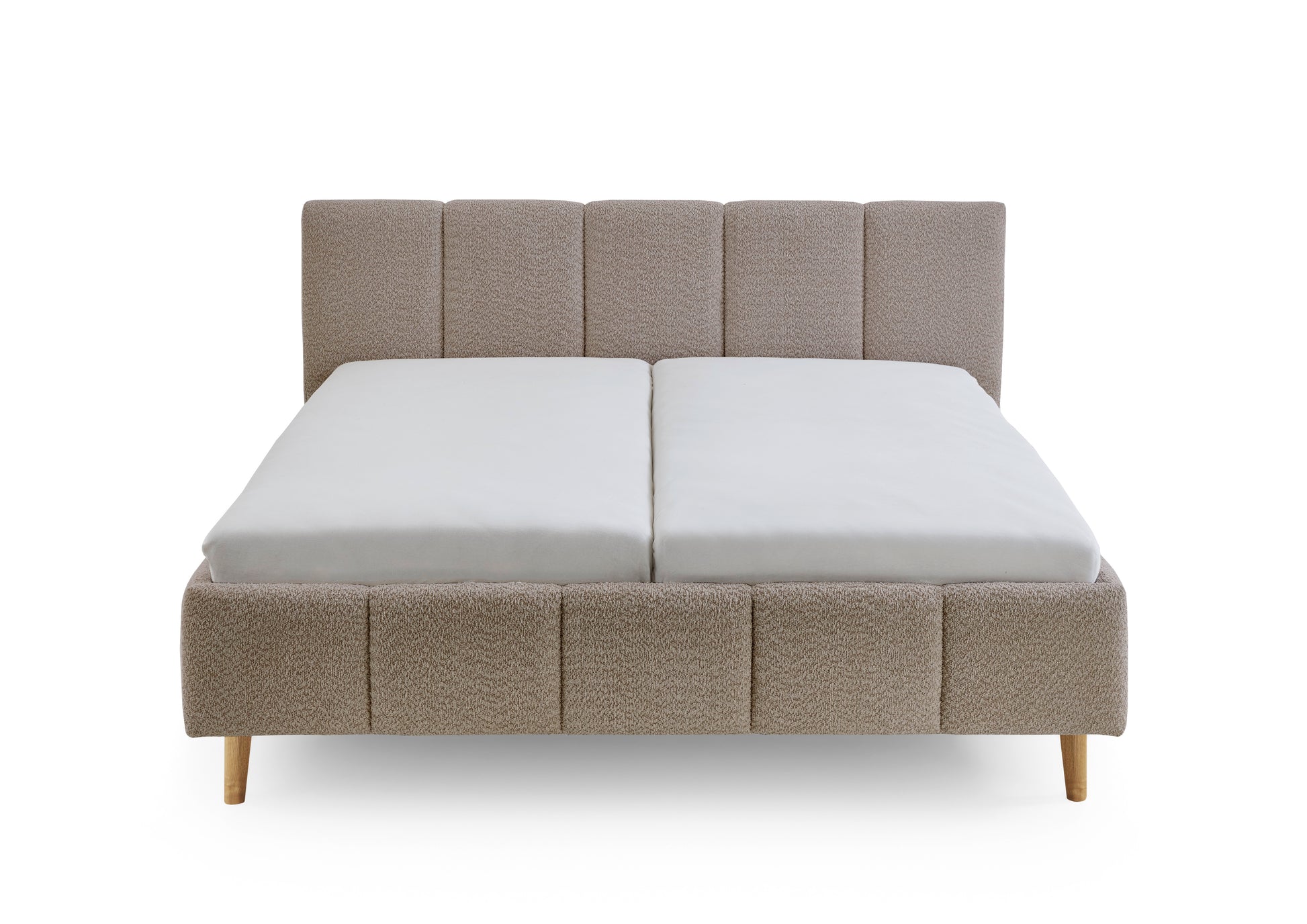 Polsterbett Alva – cappuccino Nr. 04 – 160x200 cm – Frontalansicht