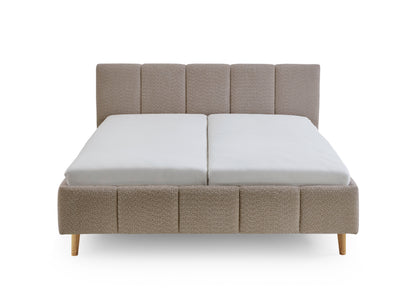 Polsterbett Alva – cappuccino Nr. 04 – 160x200 cm – Frontalansicht