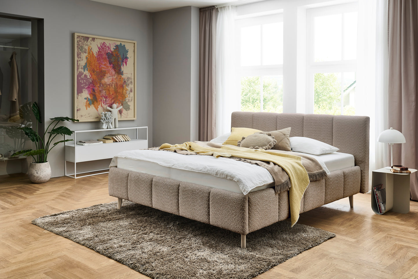 Polsterbett Alva – cappuccino Nr. 04 – 160x200 cm – Produktbild