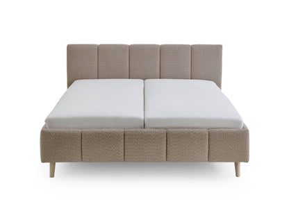 Polsterbett Alva – cappuccino Nr. 04 – 160x200 cm – Frontalansicht