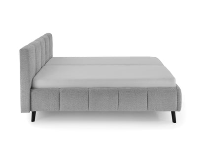 Polsterbett Alva – silver Nr. 15 – 160x200 cm – Seitenansicht