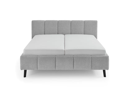 Polsterbett Alva – silver Nr. 15 – 160x200 cm – Frontalansicht