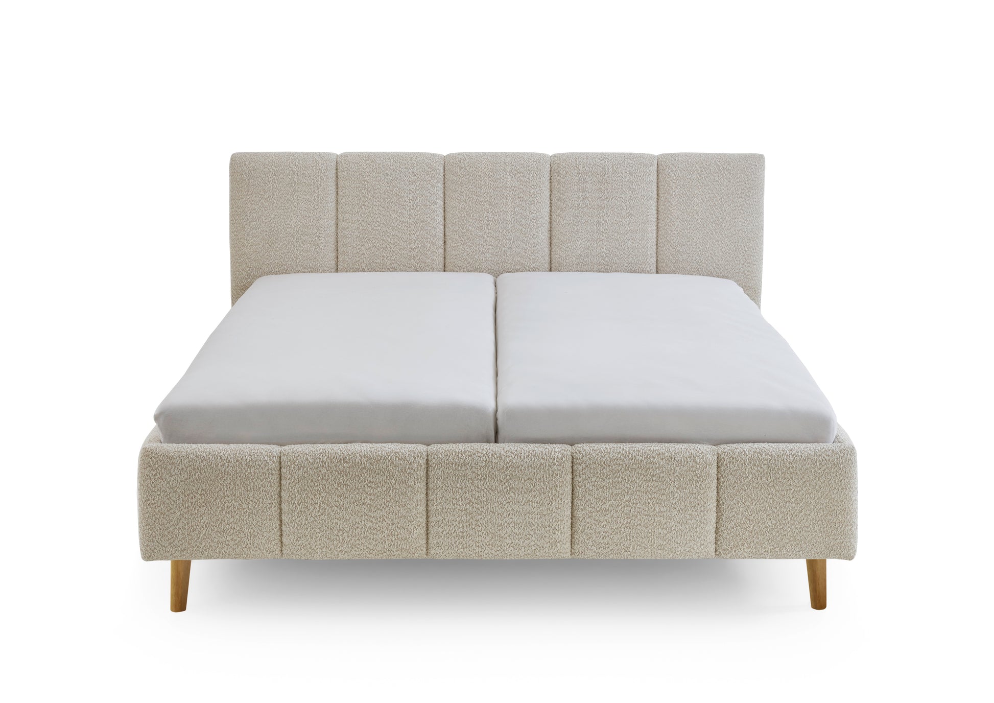 Polsterbett Alva – cream Nr. 20 – 160x200 cm – Frontalansicht