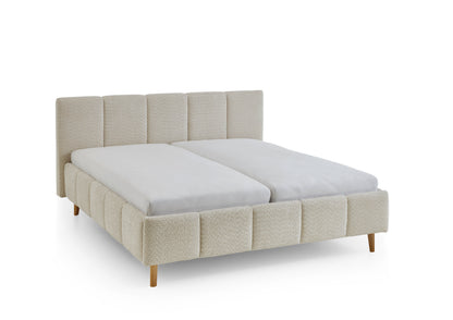 Polsterbett Alva inkl. Bettkasten von meise.möbel – cream Nr. 20 – 160x200 cm – Seitenansicht