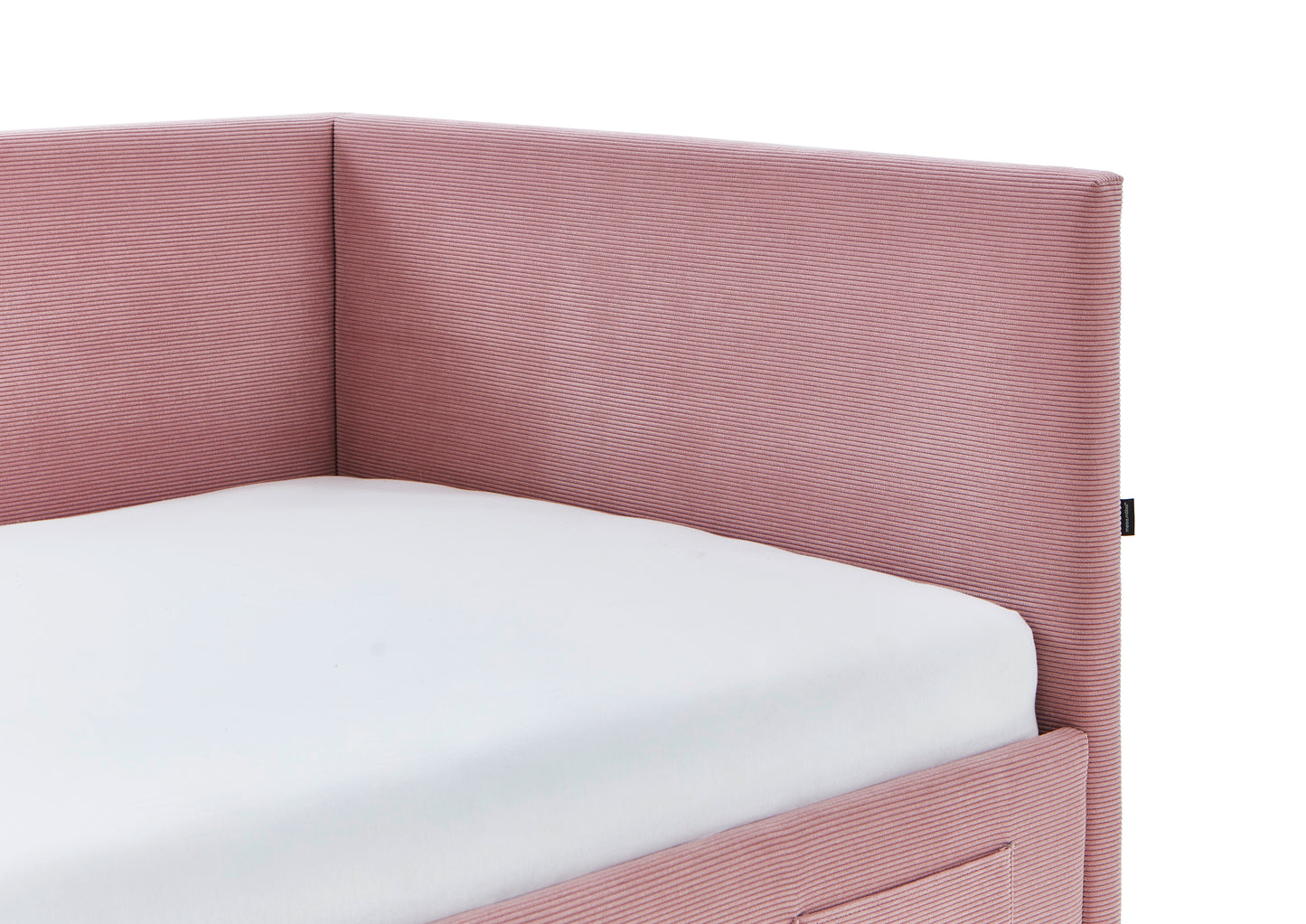 Polsterbett Cool mit Rückenteil von meise.möbel – Rose Nr. 06 – 90x200 cm – Detail