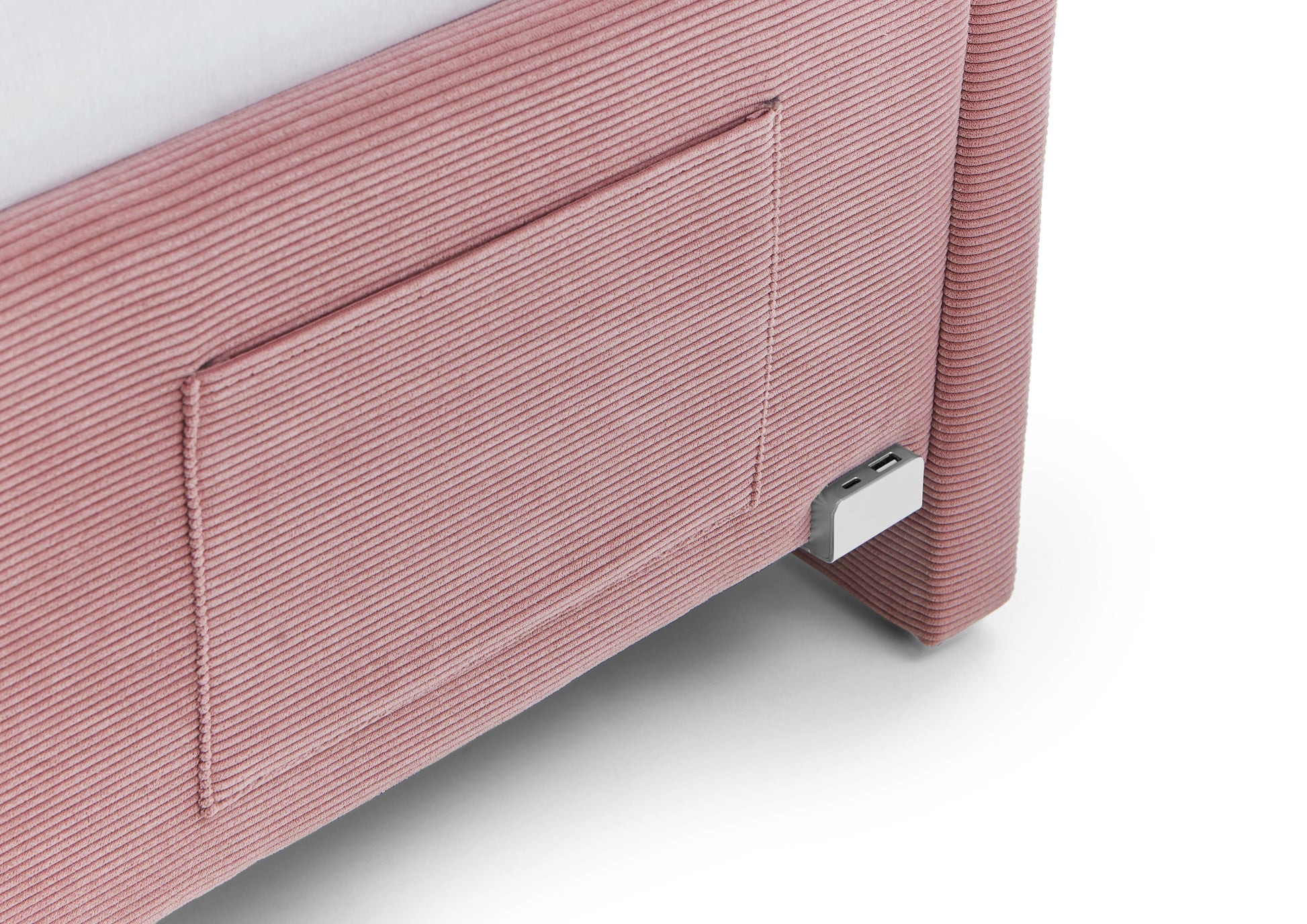 Polsterbett Cool mit Rückenteil von meise.möbel – Rose Nr. 06 – 90x200 cm – Detail