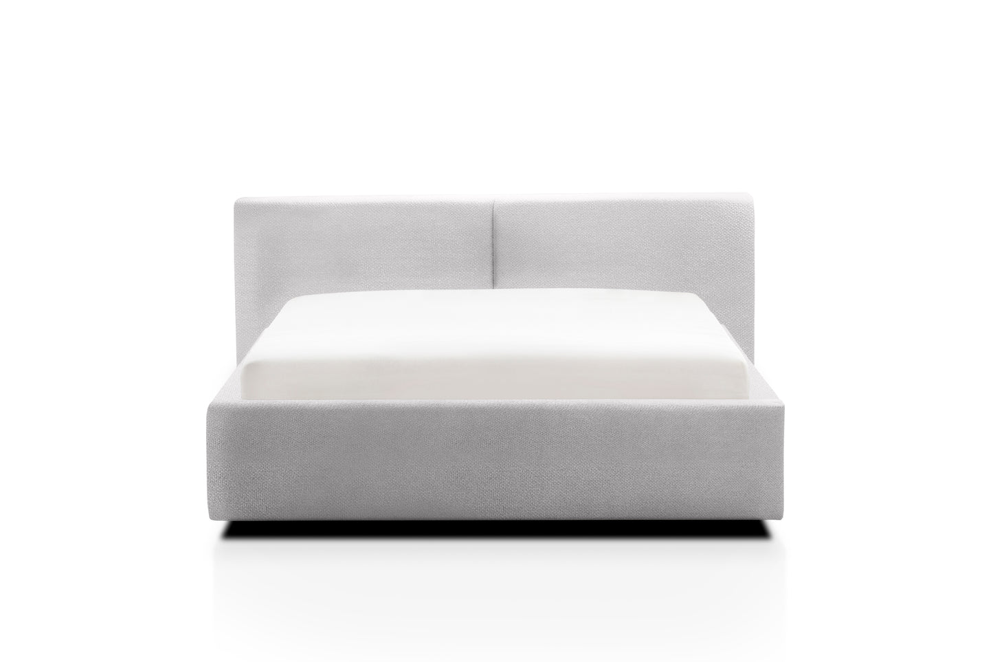 Polsterbett Cube von meise.möbel – Cement Nr. 07 – 140x200 cm – Frontalansicht