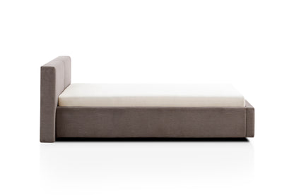 Polsterbett Cube von meise.möbel – Taupe Nr. 03 – 140x200 cm – Seitenansicht
