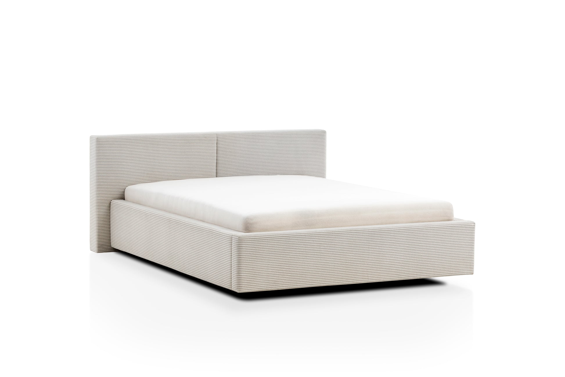 Polsterbett Cube von meise.möbel – Beige Nr. 100 – 140x200 cm – Seitenansicht