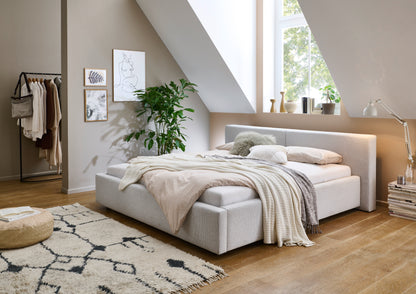Polsterbett Cube von meise.möbel – Cement Nr. 07 – 160x200 cm – Produktbild