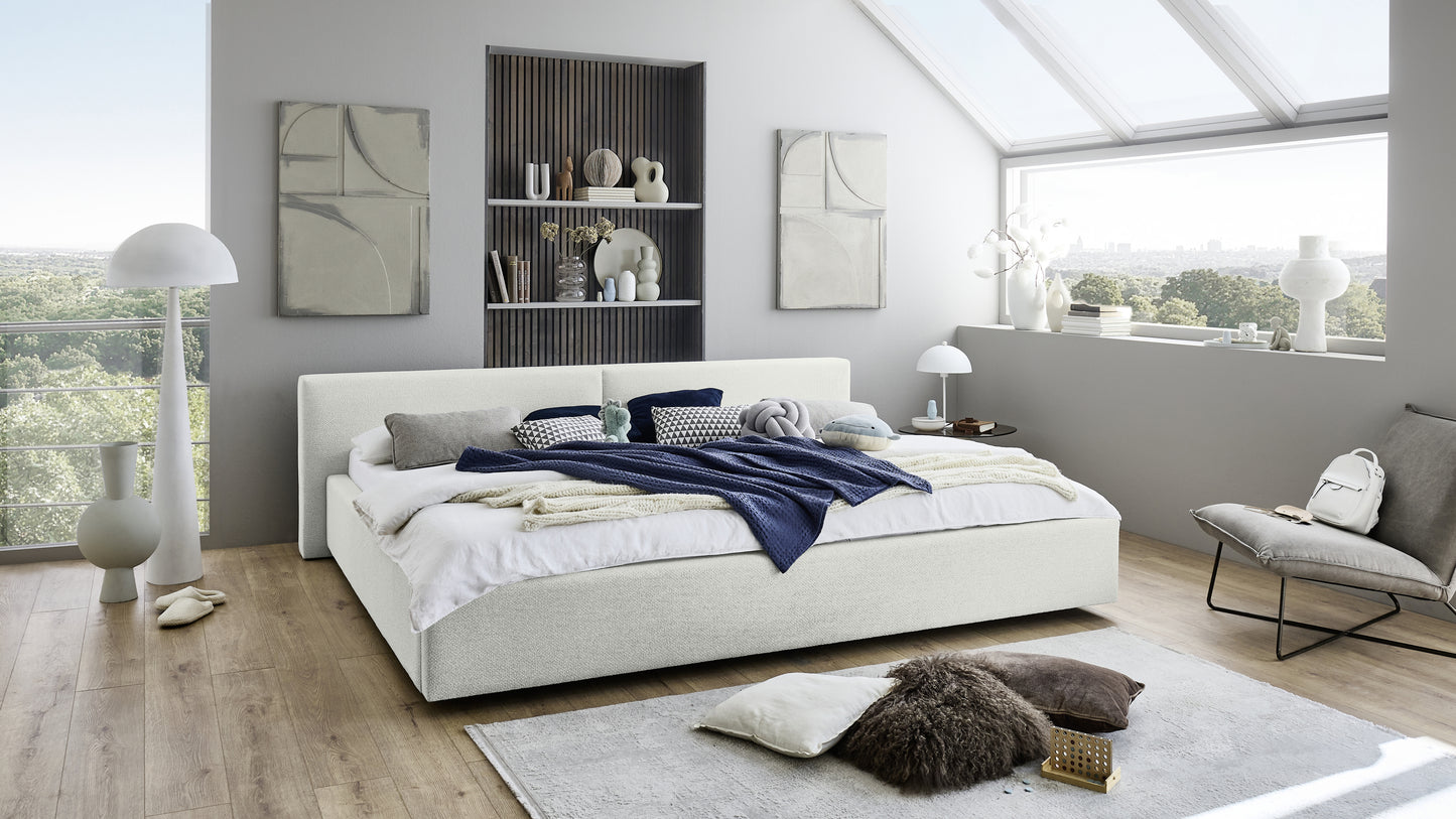 Polsterbett Cube von meise.möbel – White Nr. 01 – 240x200 cm – Produktbild