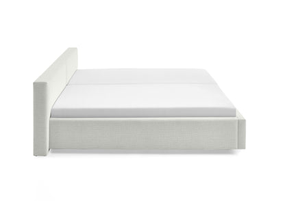 Polsterbett Cube inkl. Bettkasten von meise.möbel – White Nr. 01 – 240x200 cm – Seitenansicht