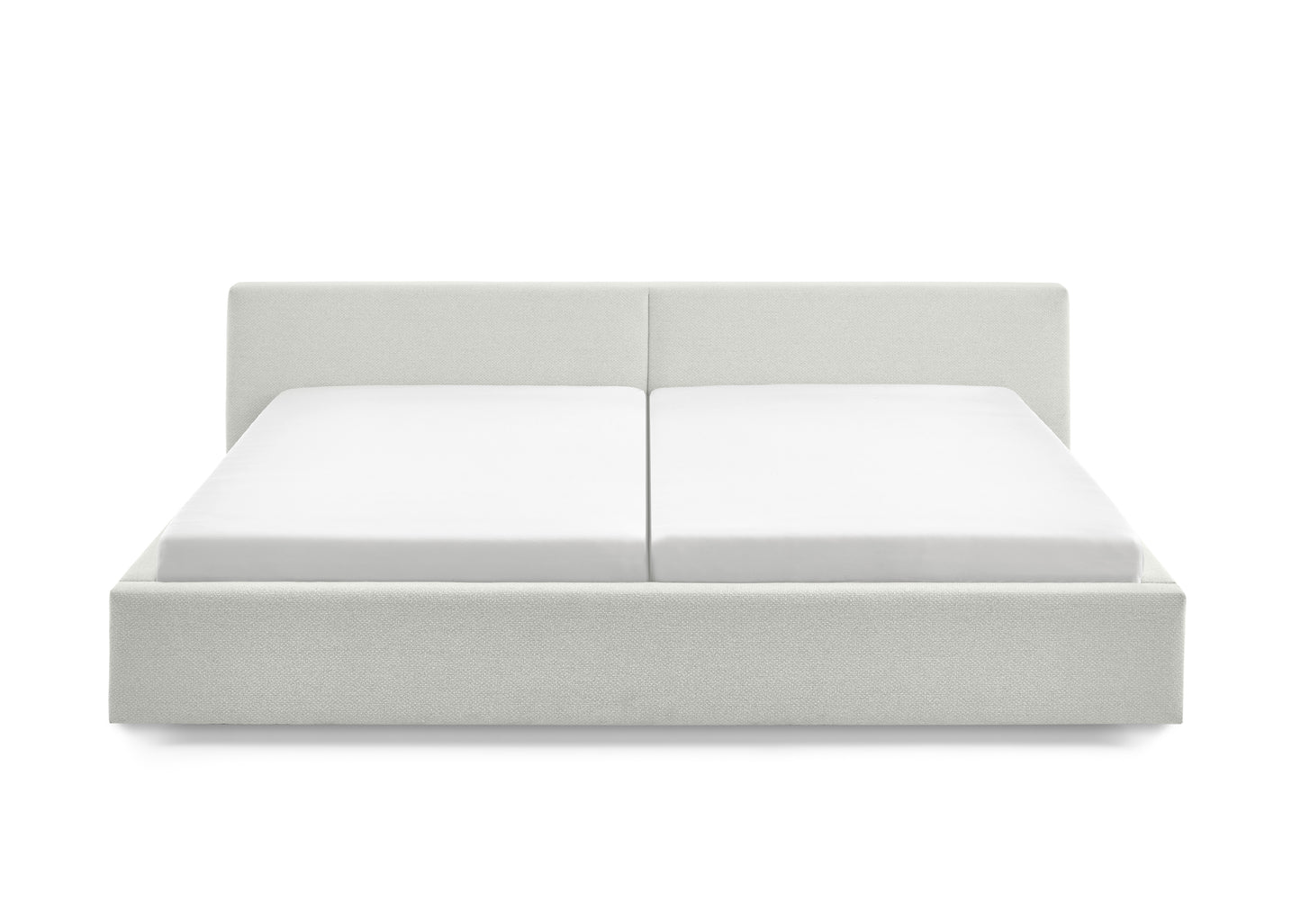 Polsterbett Cube von meise.möbel – White Nr. 01 – 240x200 cm – Frontalansicht
