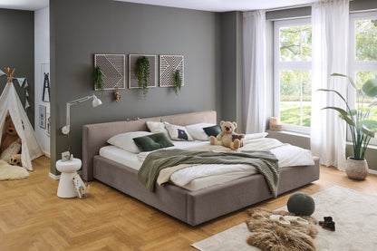 Polsterbett Cube inkl. Bettkasten von meise.möbel – Taupe Nr. 03 – 240x200 cm – Produktbild