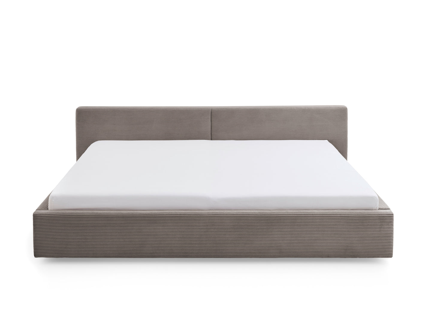 Polsterbett Cube von meise.möbel – Taupe Nr. 03 – 240x200 cm – Frontalansicht