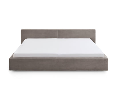 Polsterbett Cube von meise.möbel – Taupe Nr. 03 – 240x200 cm – Frontalansicht