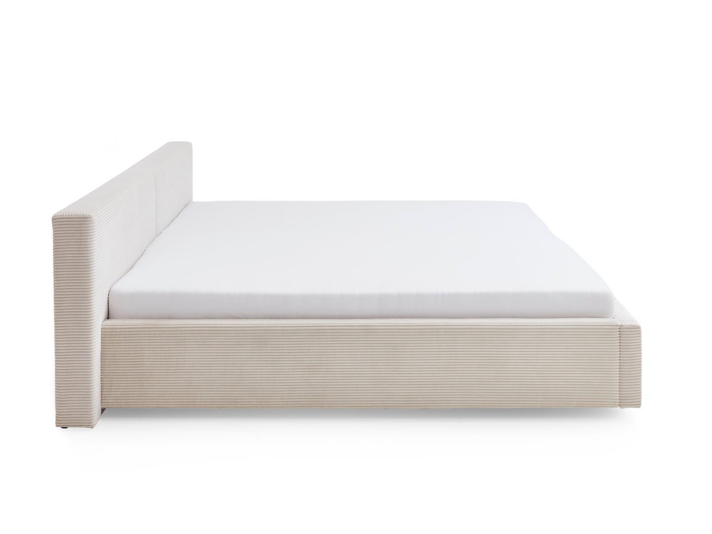 Polsterbett Cube von meise.möbel – Beige Nr. 100 – 240x200 cm – Seitenansicht