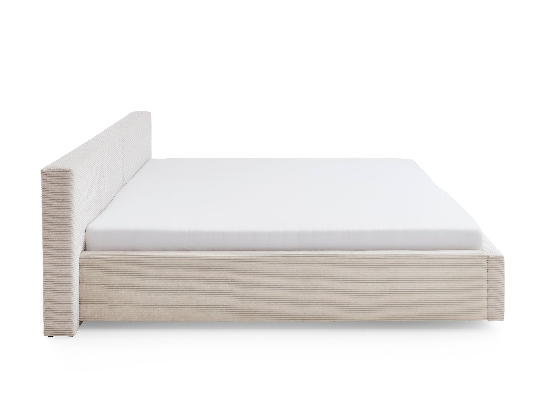 Polsterbett Cube von meise.möbel – Beige Nr. 100 – 240x200 cm – Seitenansicht