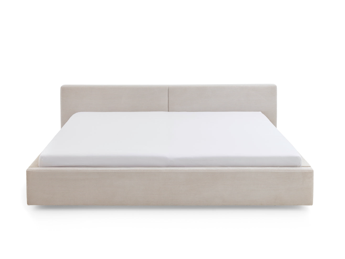 Polsterbett Cube von meise.möbel – Beige Nr. 100 – 240x200 cm – Frontalansicht