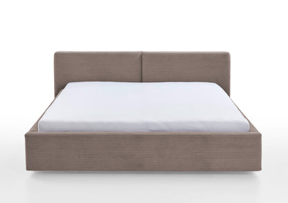 Polsterbett Cube inkl. Bettkasten von meise.möbel – Taupe Nr. 03 – 160x200 cm – Frontalansicht