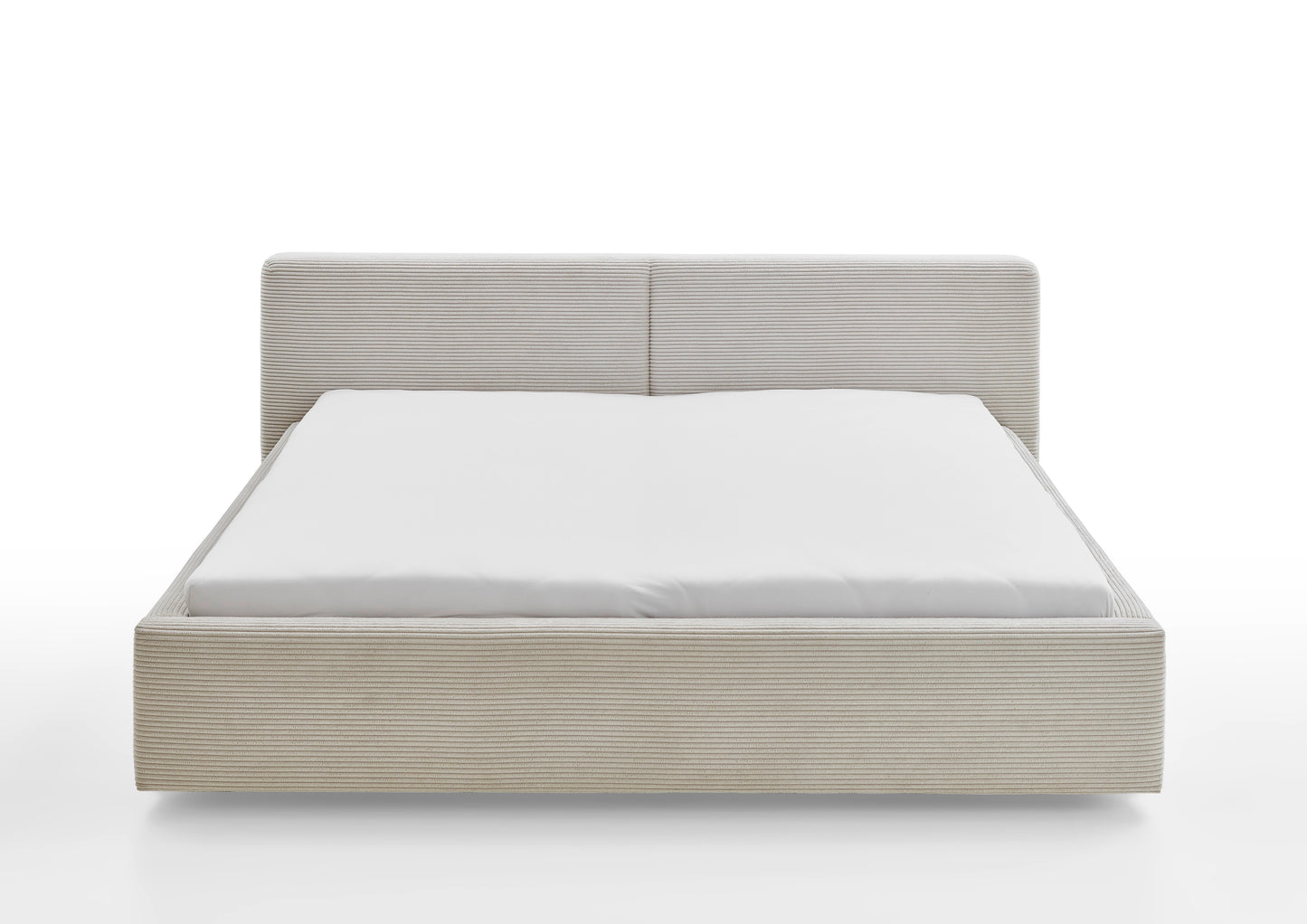 Polsterbett Cube von meise.möbel – Beige Nr. 100 – 160x200 cm – Frontalansicht