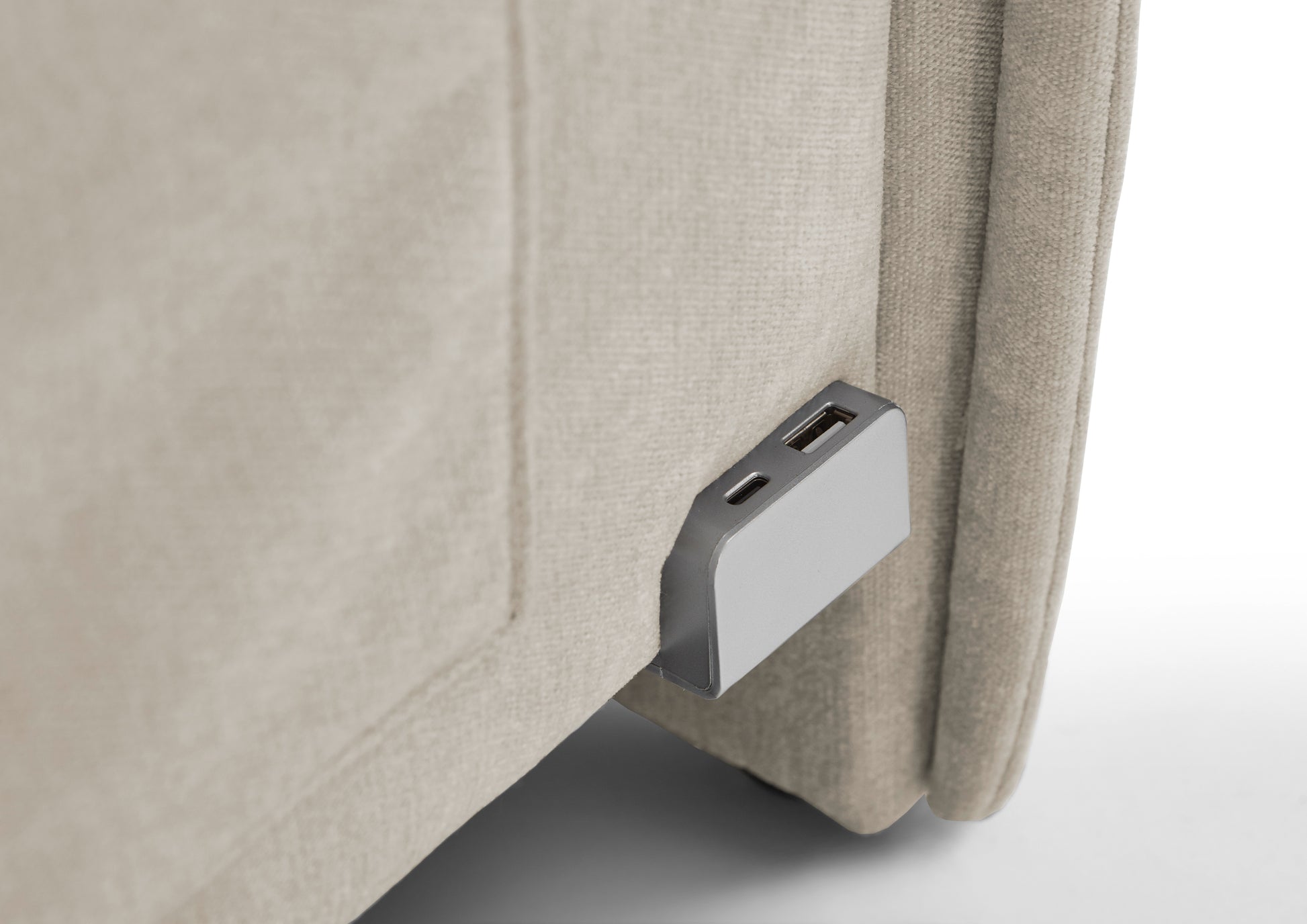 Polsterbett FUN inkl. Bettkasten von meise.möbel – Beige Nr. 03 – 90x200 cm – Detail