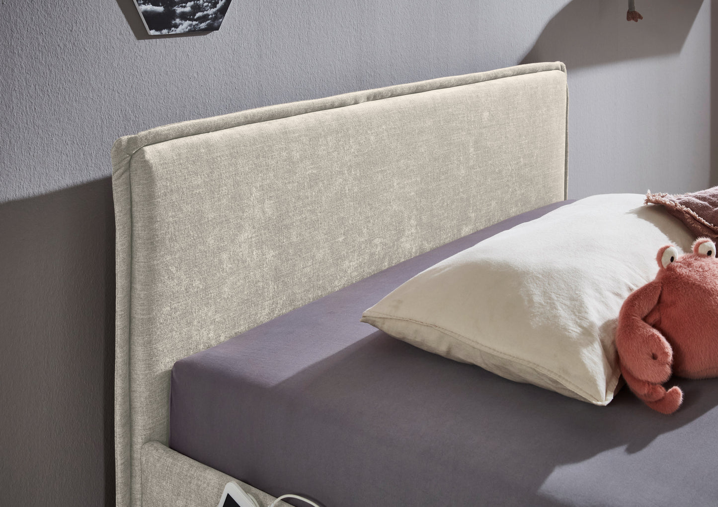 Polsterbett FUN von meise.möbel – Beige Nr. 03 – 120x200 cm – Detail