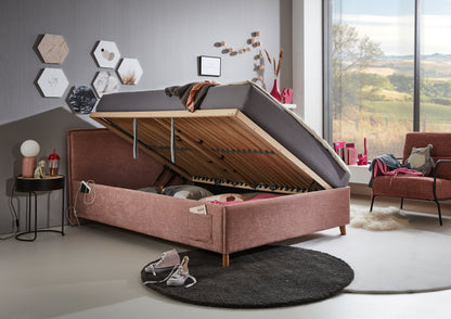 Polsterbett FUN inkl. Bettkasten von meise.möbel – Rose Nr. 61 – 120x200 cm – Bettkasten / Funktion
