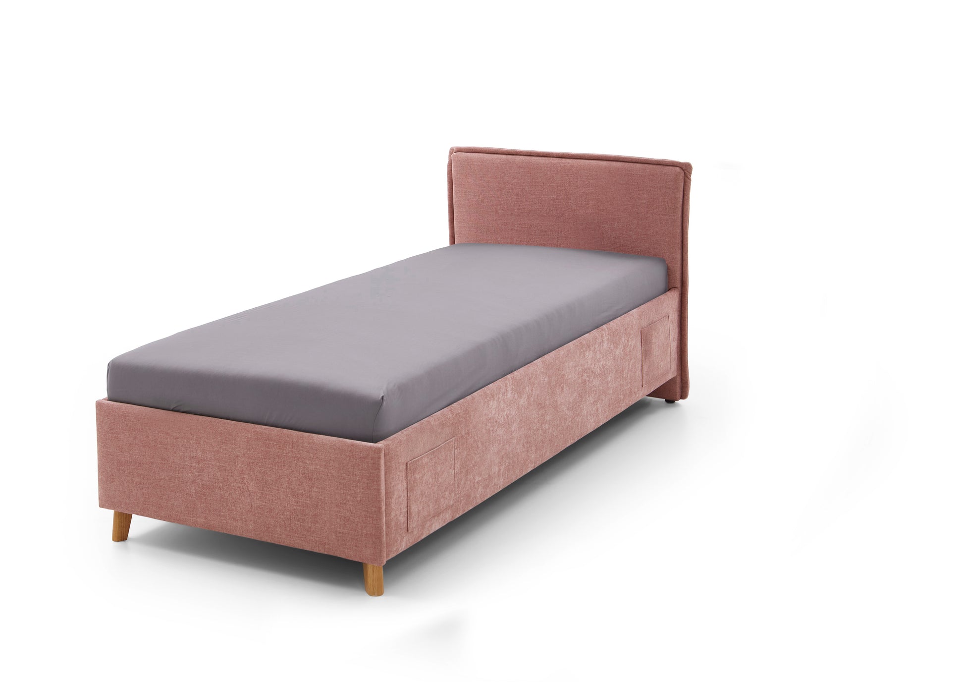 Polsterbett FUN von meise.möbel – Rose Nr. 61 – 90x200 cm – Seitenansicht