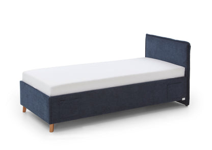 Polsterbett FUN von meise.möbel – Dunkelblau Nr. 77 – 90x200 cm – Seitenansicht