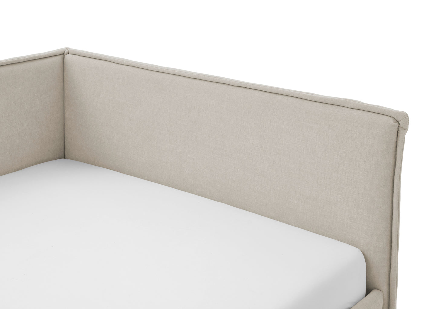 Polsterbett FUN mit Rückenteil von meise.möbel – Beige Nr. 03 – 90x200 cm – Detail