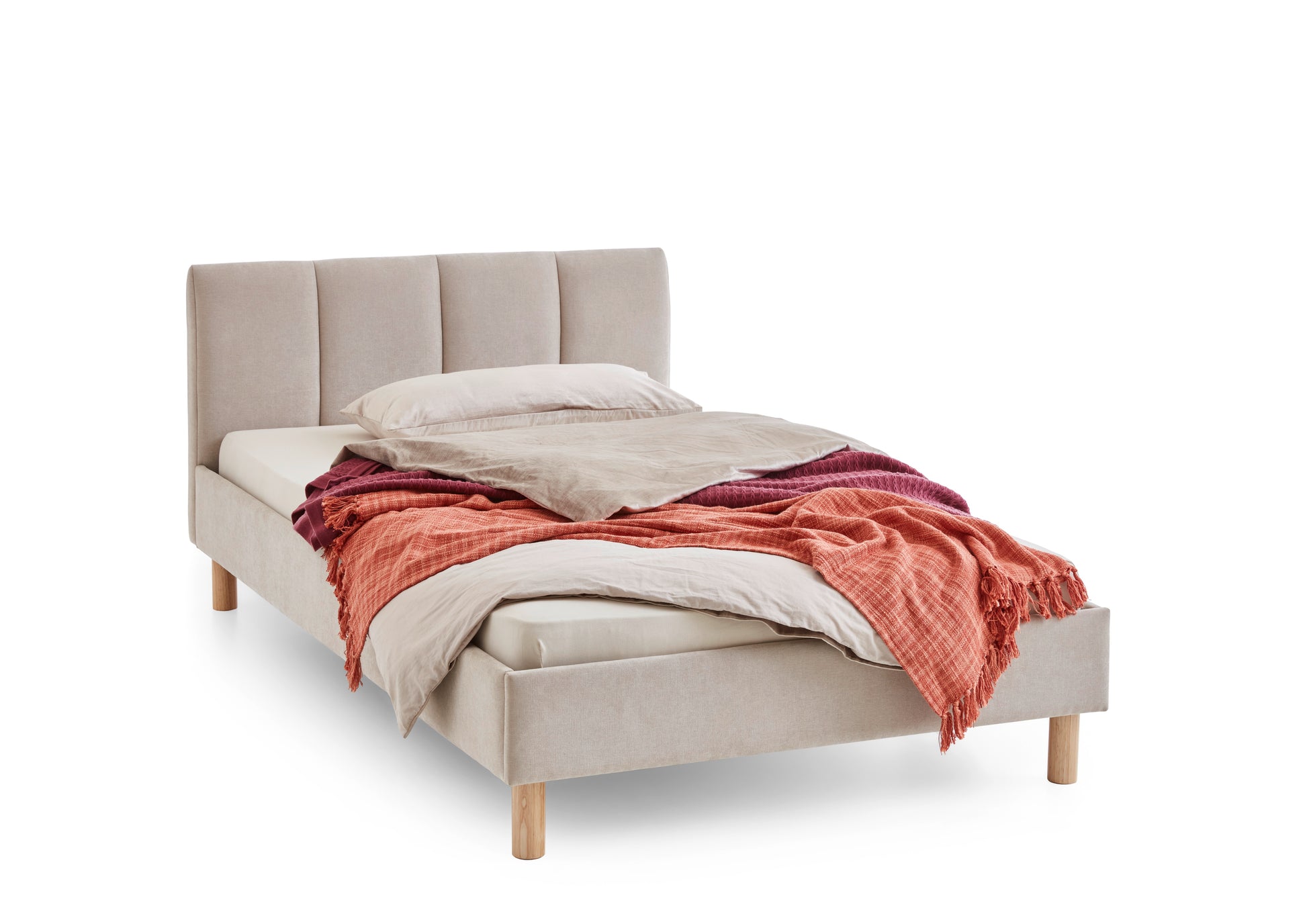 Polsterbett Joker von meise.möbel – Beige Nr. 05 – 120x200 cm – Seitenansicht